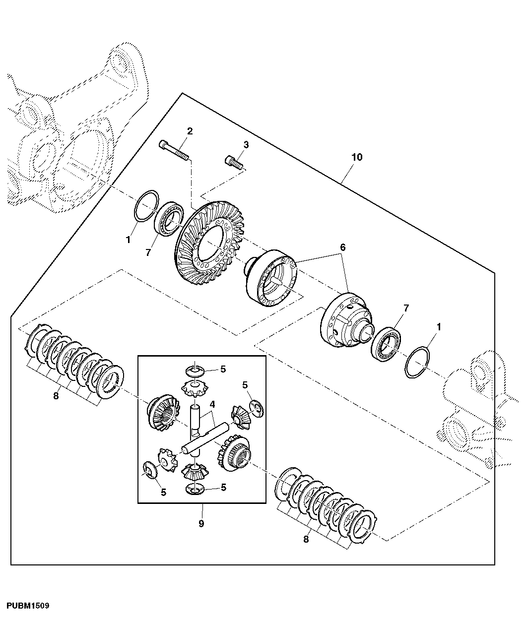 MULTIPLE DISK SELF-LOCK. DIFFERENTIAL, FWD-AXLE (DANA)