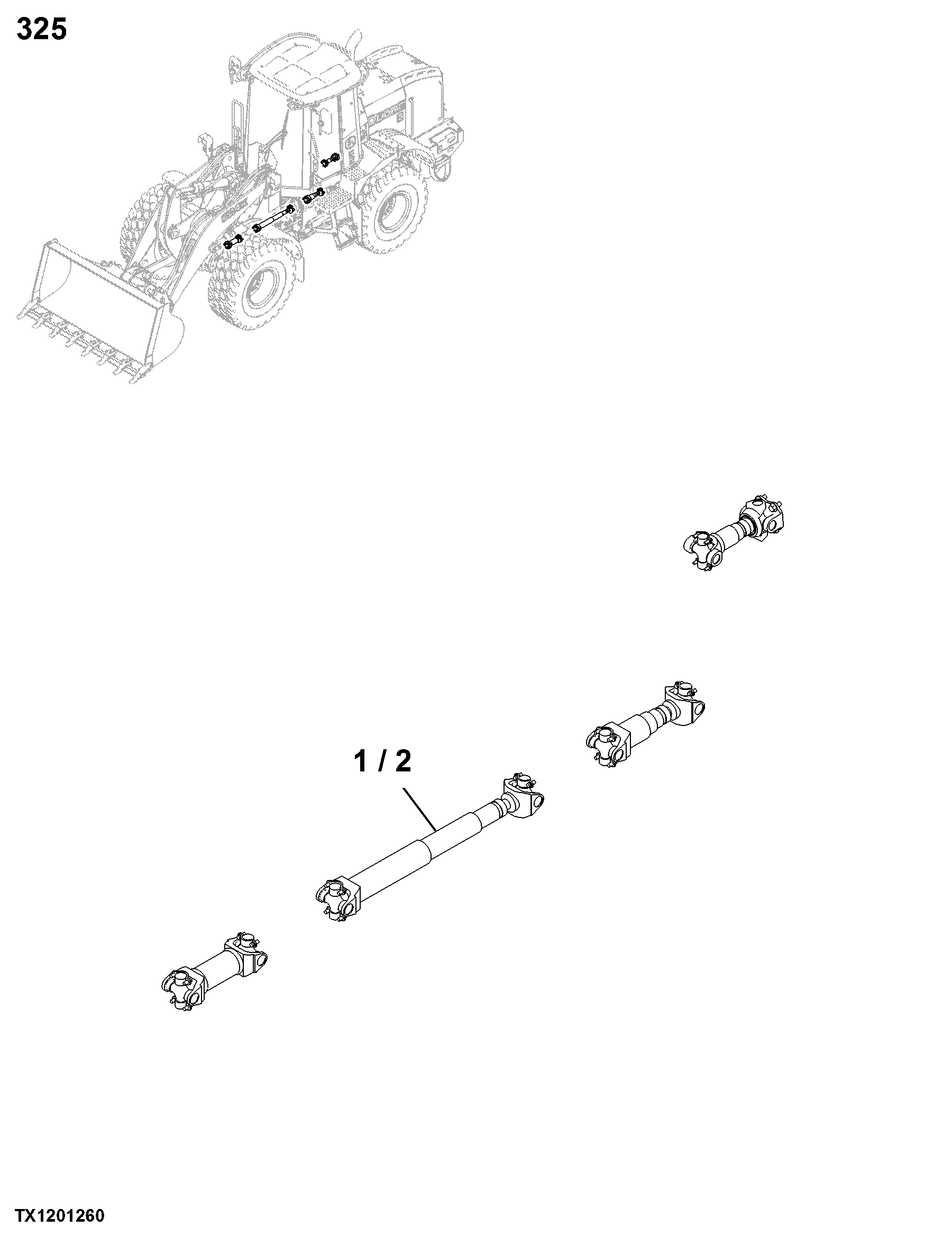 0325 Input Drive Shafts and U-Joints