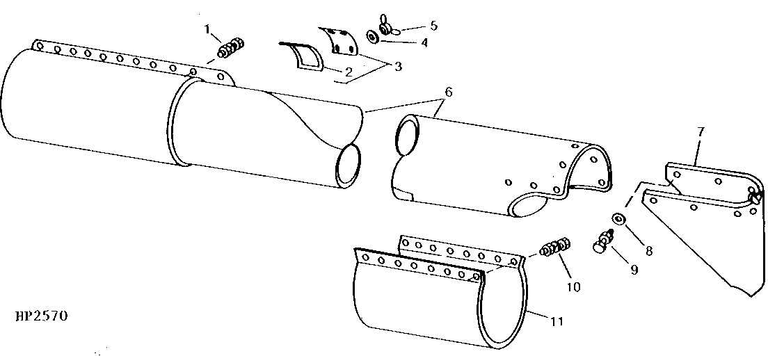Horizontal Unloading Auger Housing (17 FT. and 20 FT.) (600001 - )