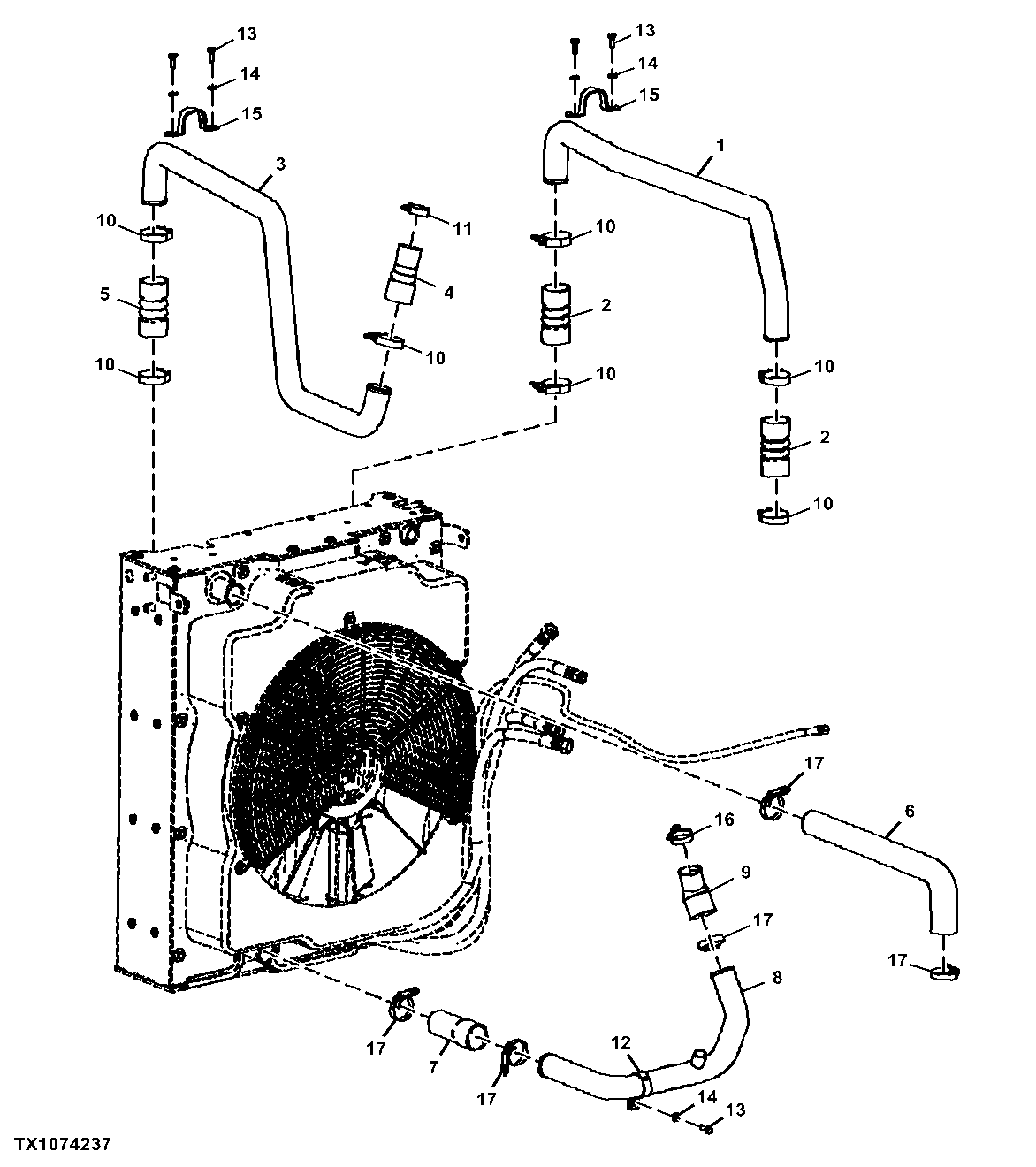 Intercooler Tubes and Engine Radiator Hoses ( Engine 6068HT082)