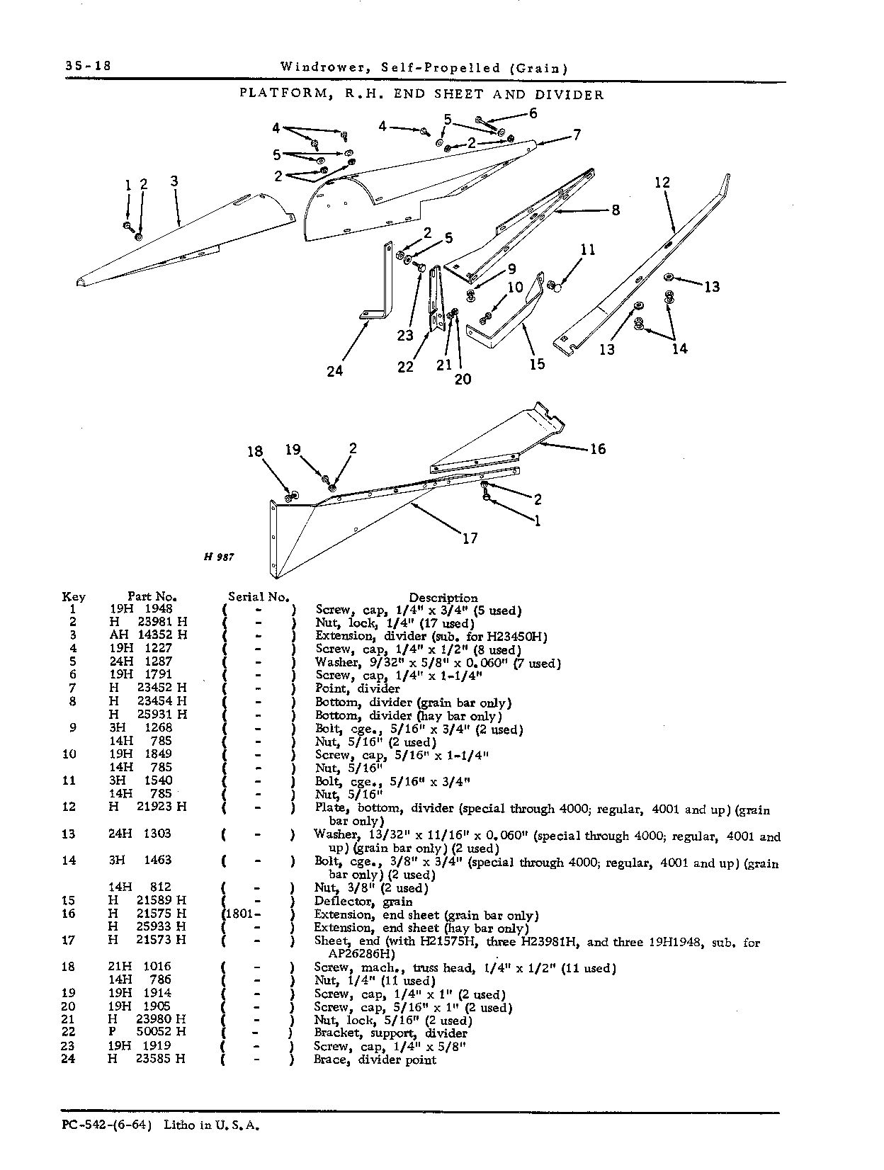 Divider, Platform, L.H. & R.H.