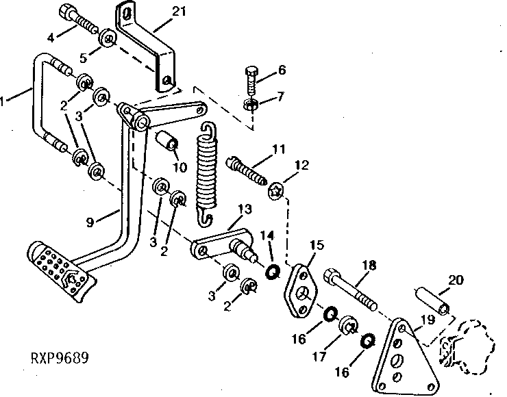 Clutch Pedal And Sensor Linkage, Power Shift