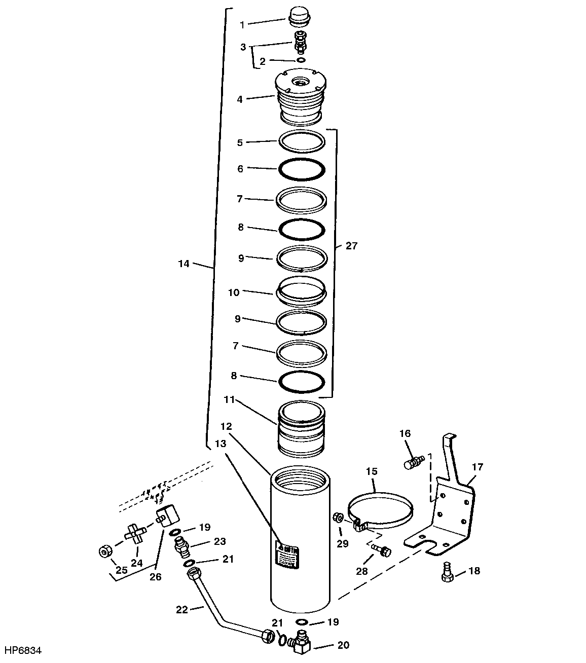 One - Half Gallon Accumulator and Mounting (Single)