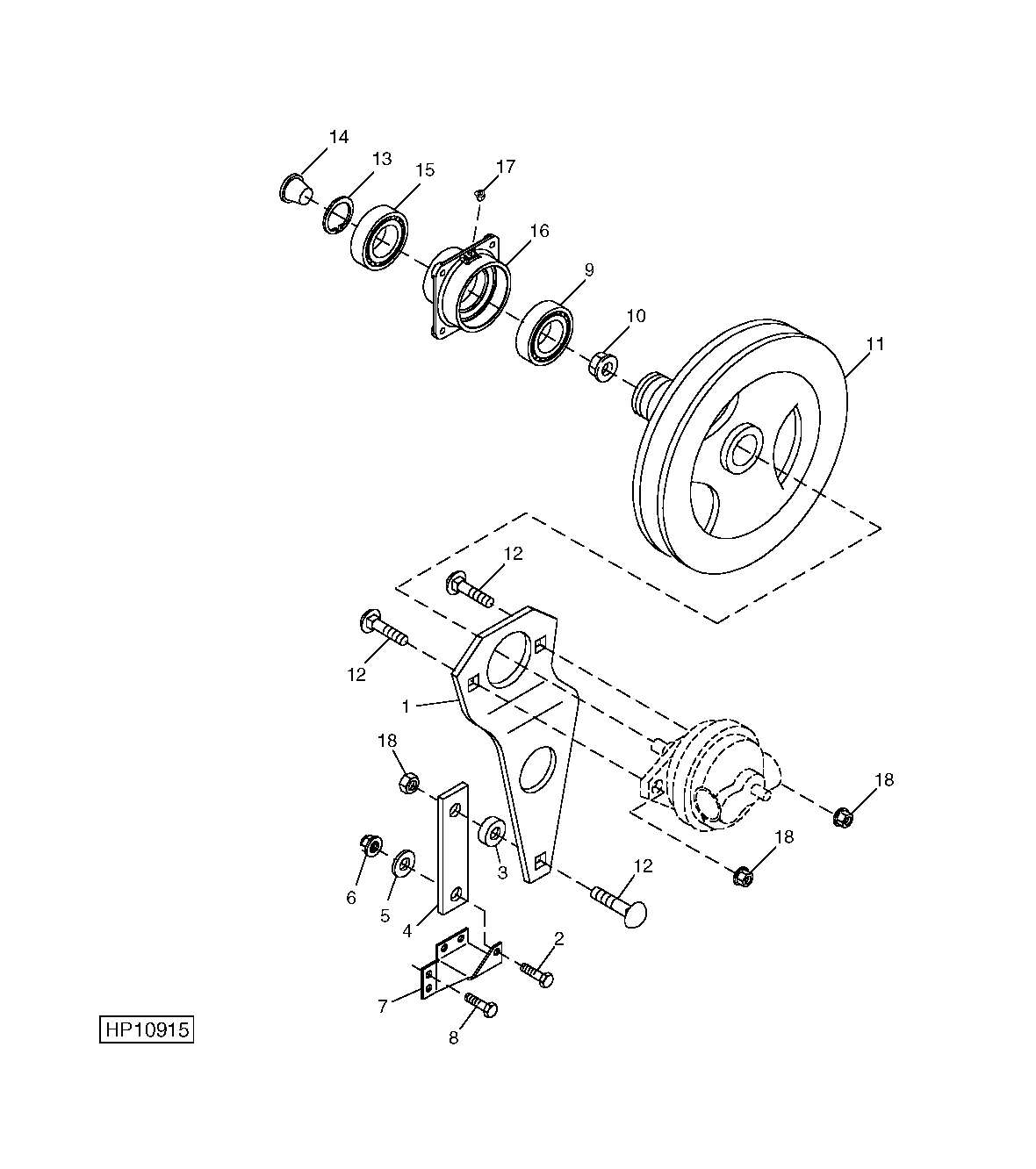 Reel / Belt Pickup Pump Mounting And Sheave (695101 - )