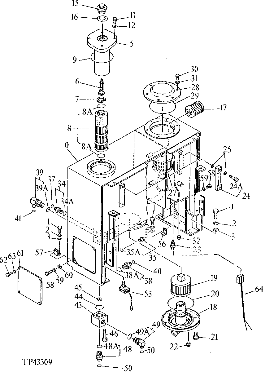 Hydraulic Oil Reservoir, Oil Filter and Switches