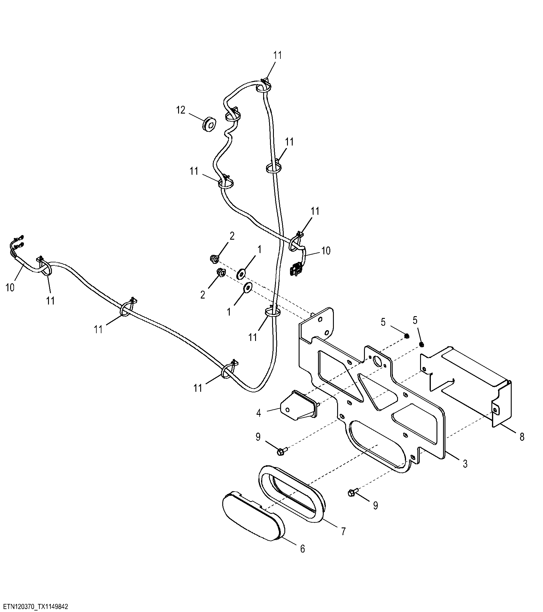License Plate Bracket, Light, and Backup Light
