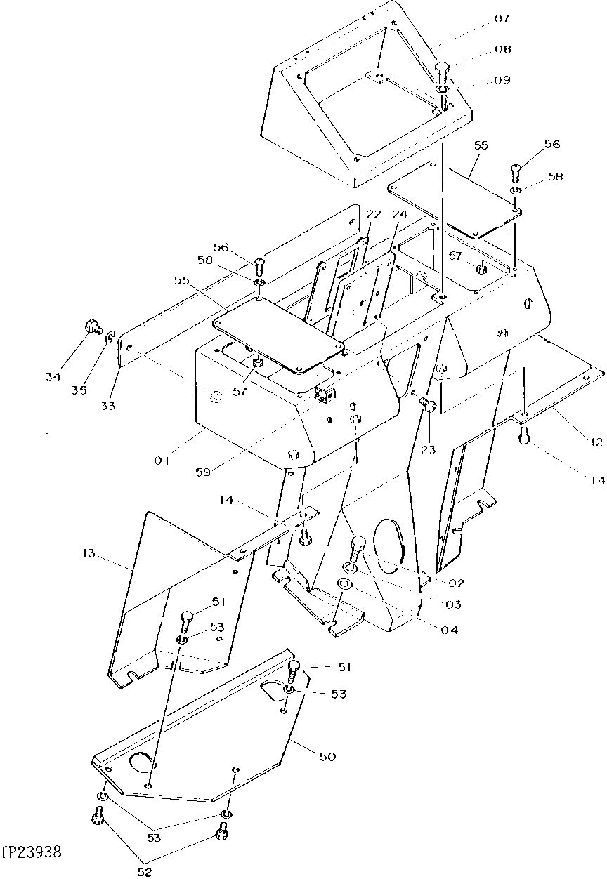 INSTRUMENT PANEL AND CONTROL MOUNTING CONSOLE (WITH CANOPY)