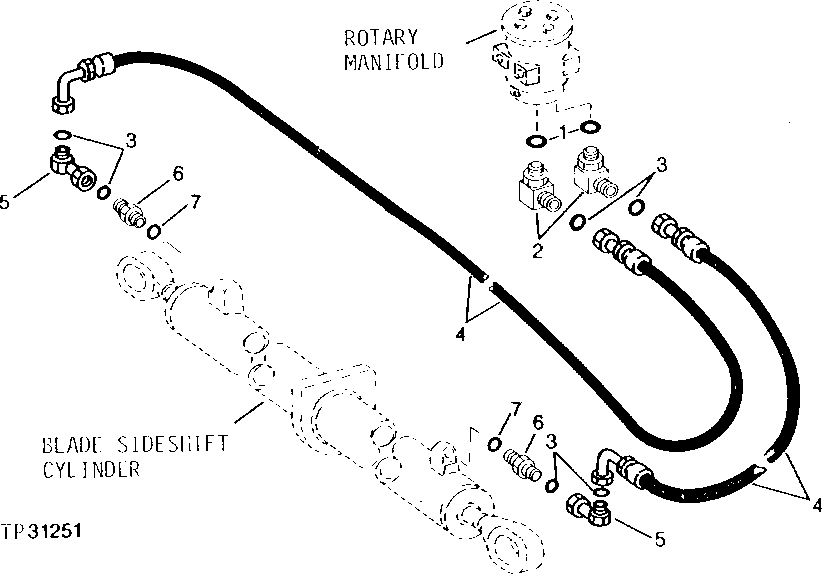 BLADE SIDESHIFT CYLINDER HYDRAULICS ( - 530593)
