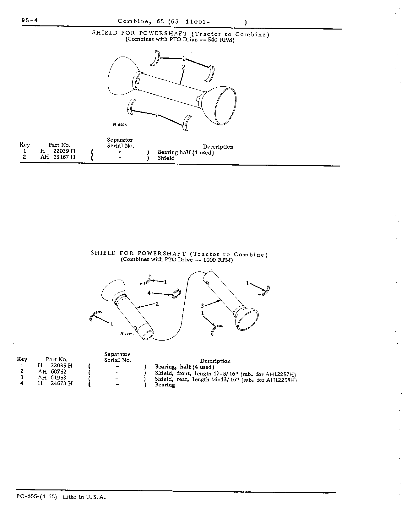 PTO Drive Parts (Continued)