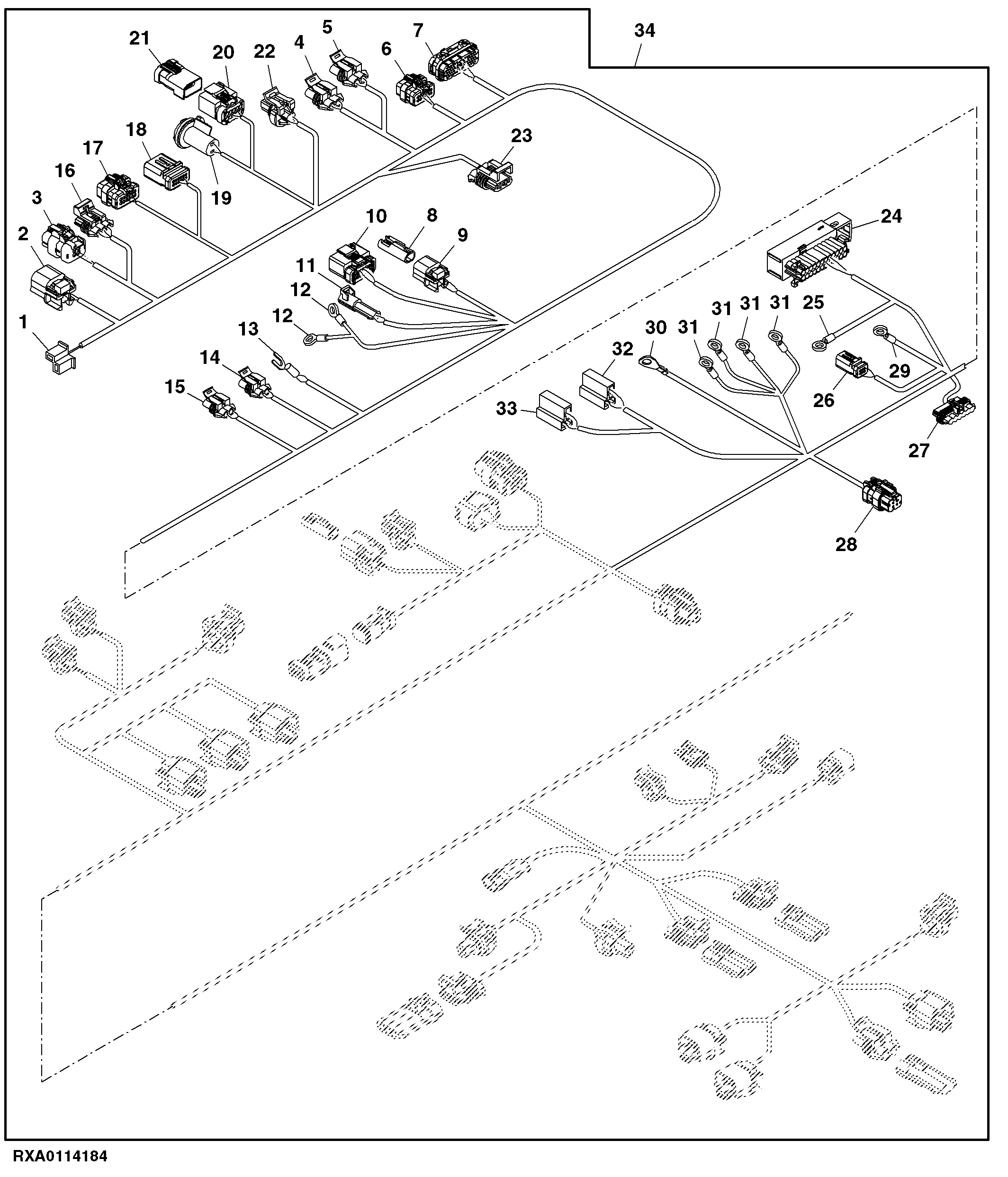 Chassis Wiring Harness, ILS™, IT4 Engine (1/5)