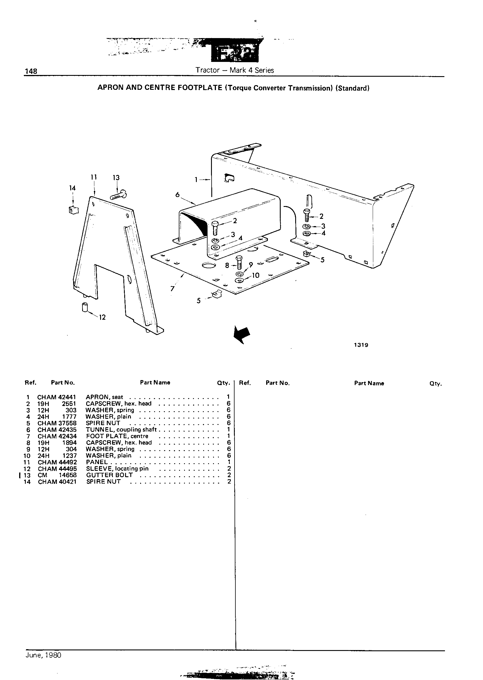 Apron and Centre Footplate (Torque Converter) (Standard)