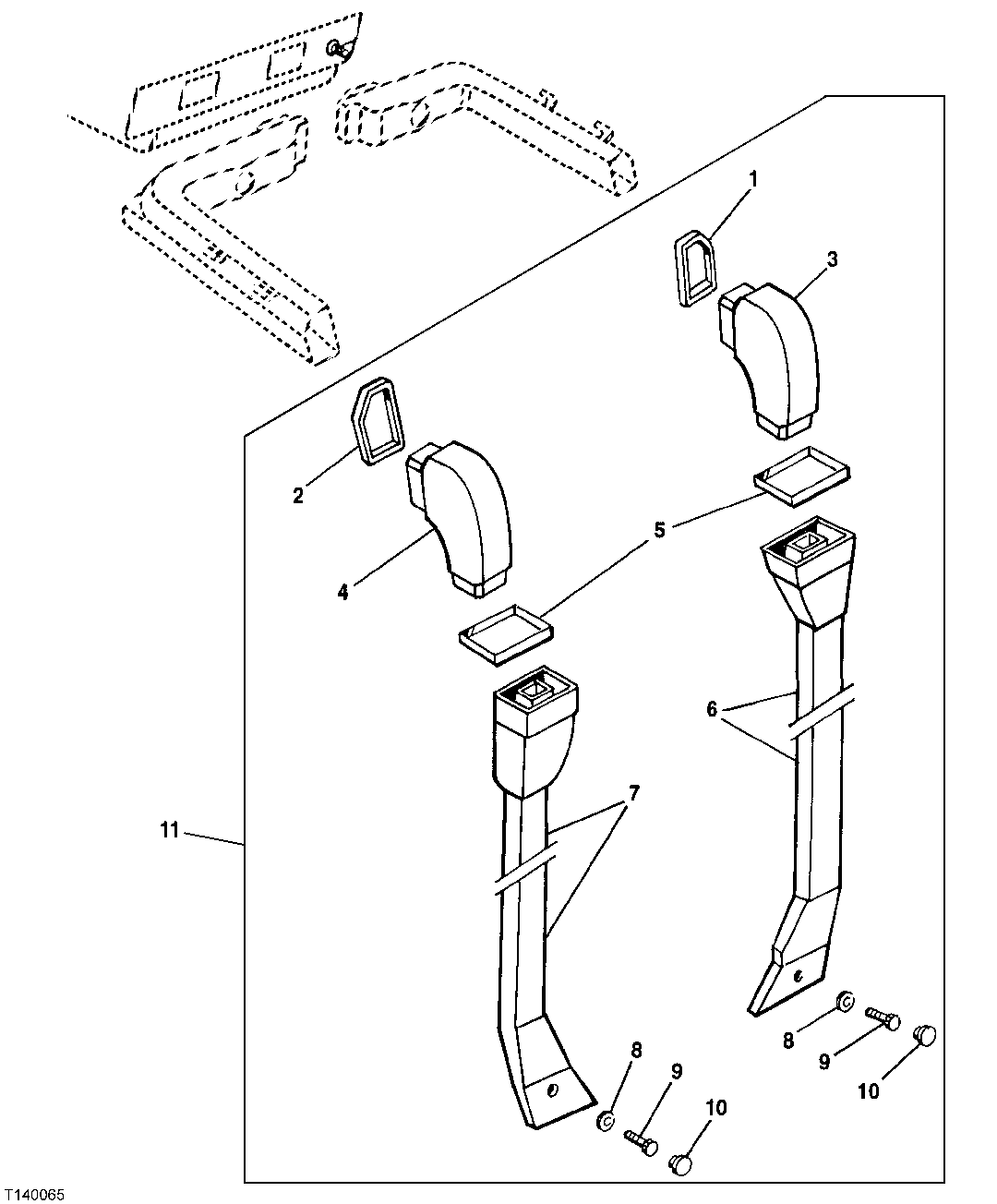 Front Window Defog Ducts (Low Profile Cab) (564757 - )
