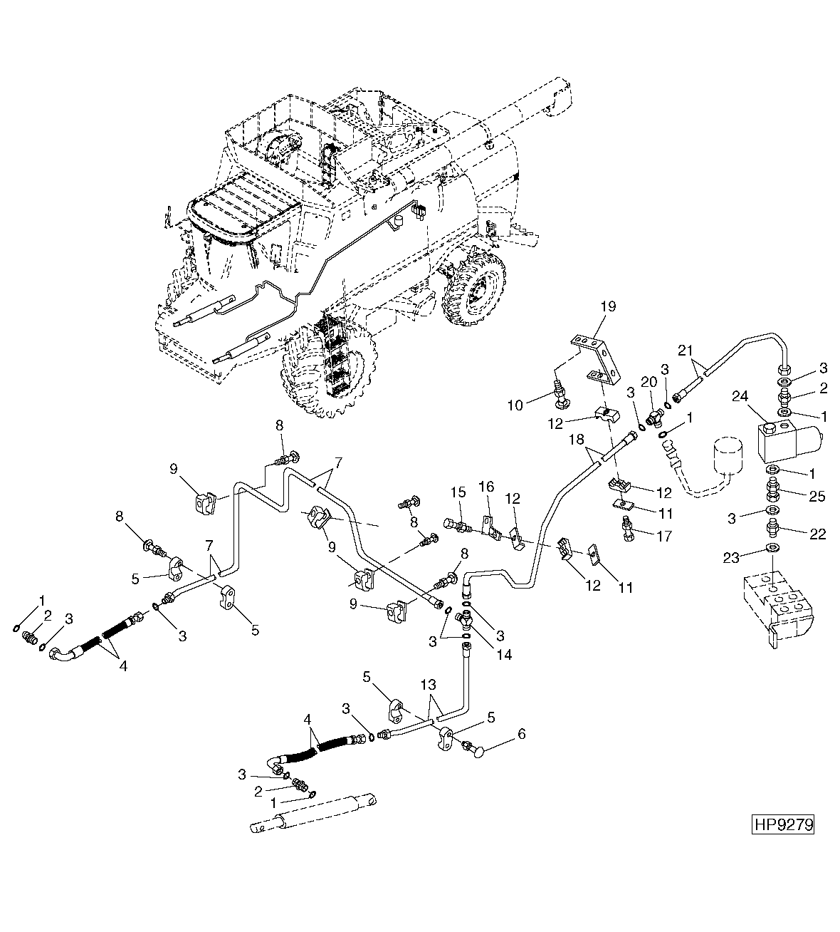 Header Lift Hydraulic Lines And Hoses ( - 695100)