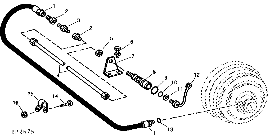 FEEDER HOUSE VARIABLE DRIVE HOSES (EXPORT) (600001 - )