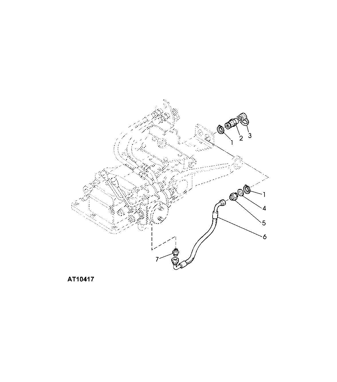 LINES FOR SINGLE-ACTING SELECTIVE CONTROL VALVE (POS. 2)