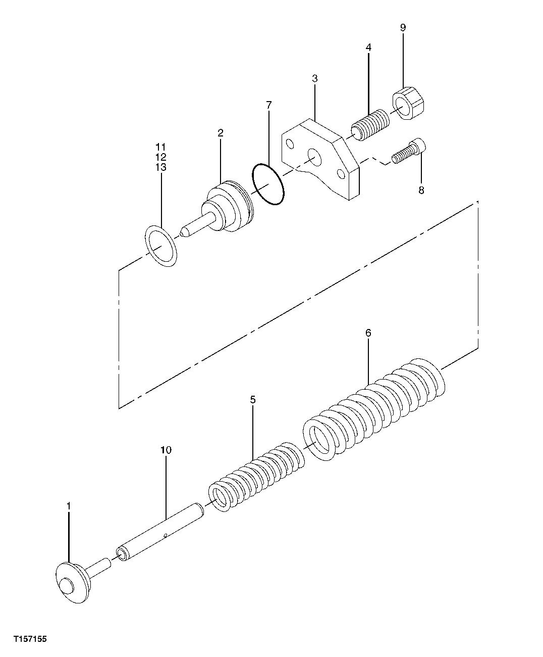 HYDRAULIC PUMP CONTROL SPRING ASSEMBLY (PUMPS 1 AND 2)