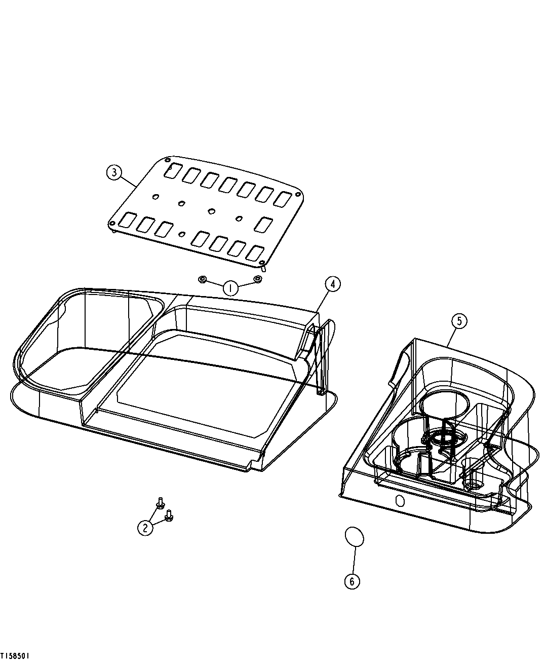 RIGHT SIDE CONSOLE (SINGLE LEVER CONTROLLERS) (SN -590067)