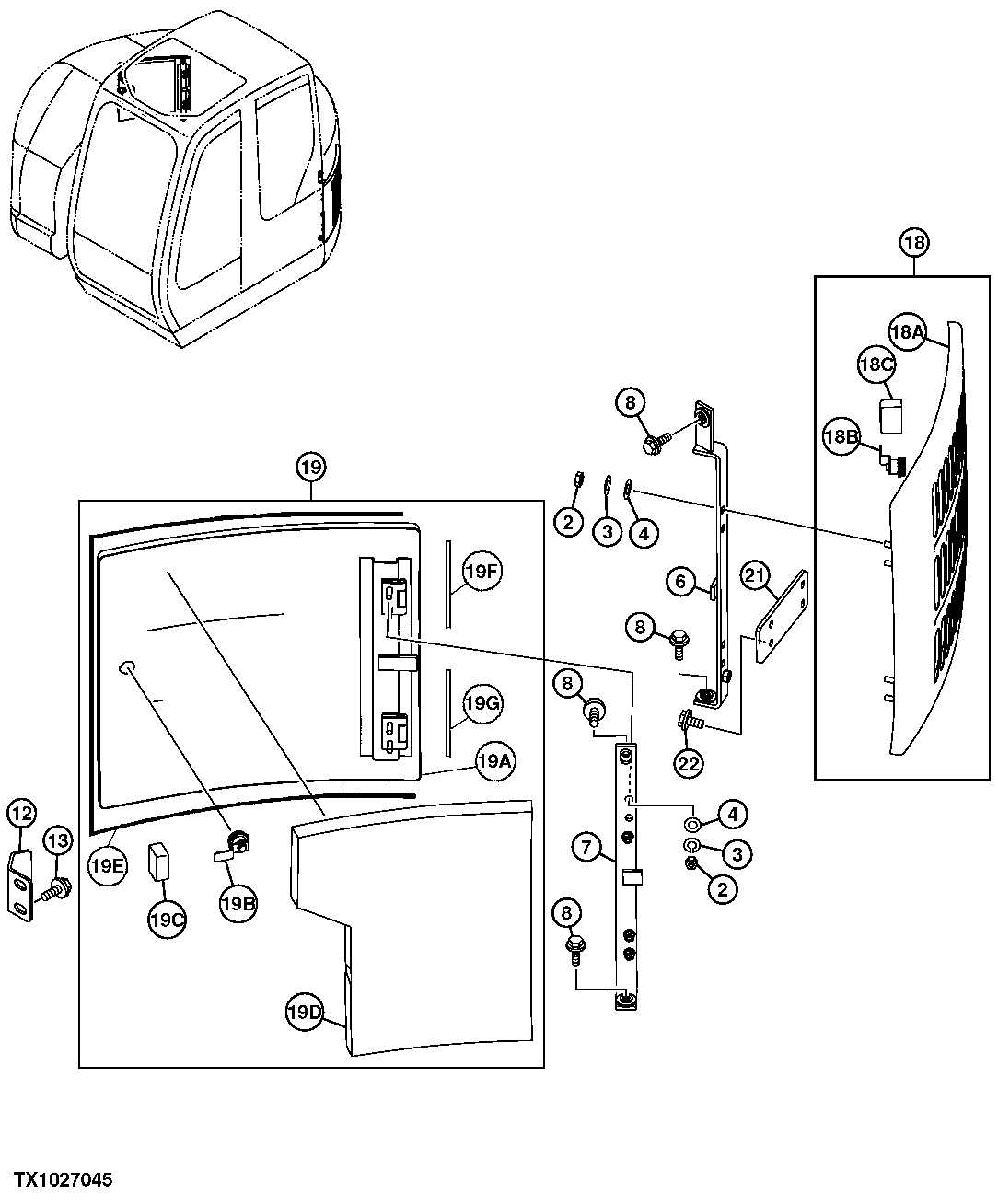 COVER (COOLING AND HYDRAULIC COMPARTMENT DOORS)