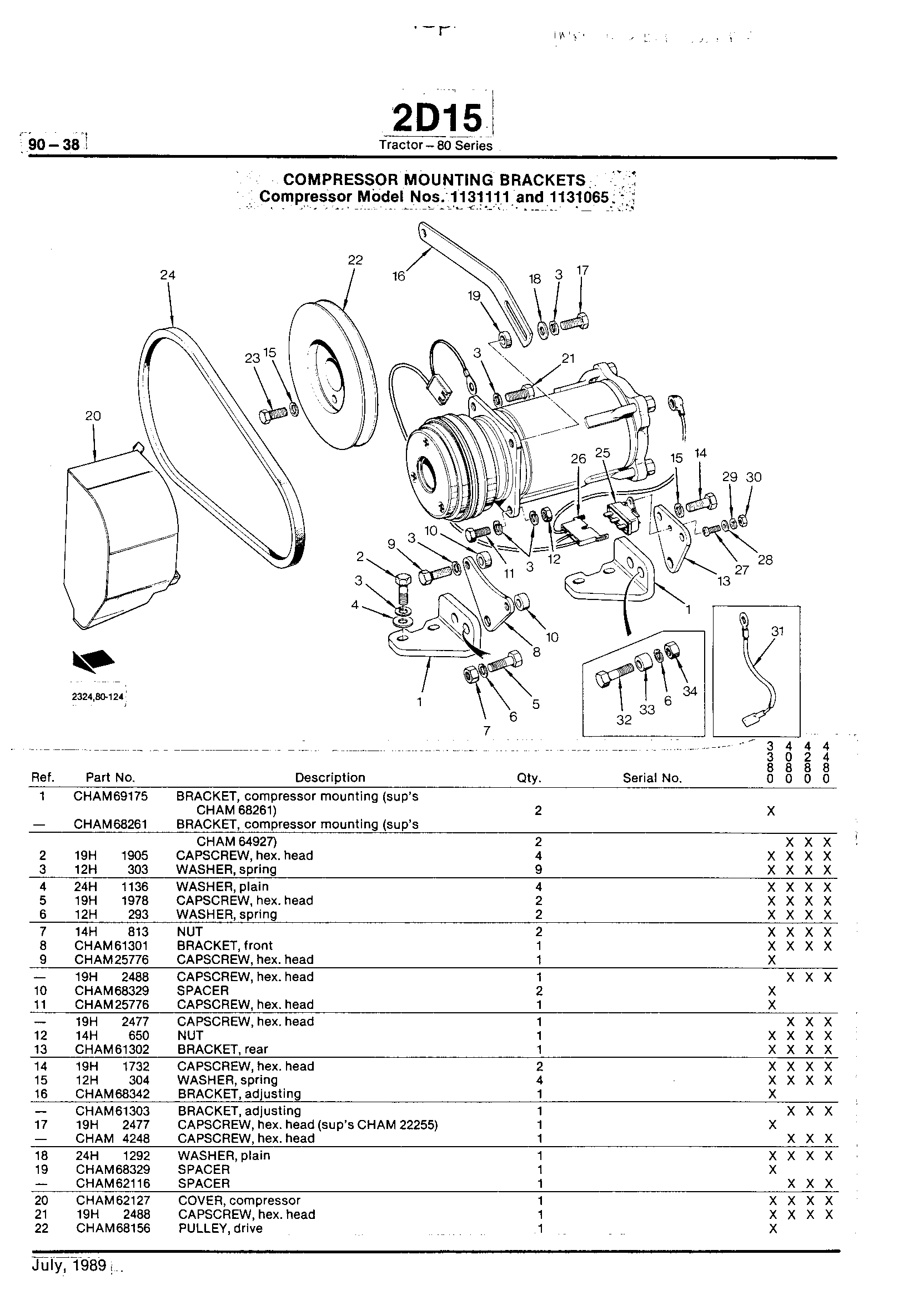 Operator Station Compressor Mounting Brackets