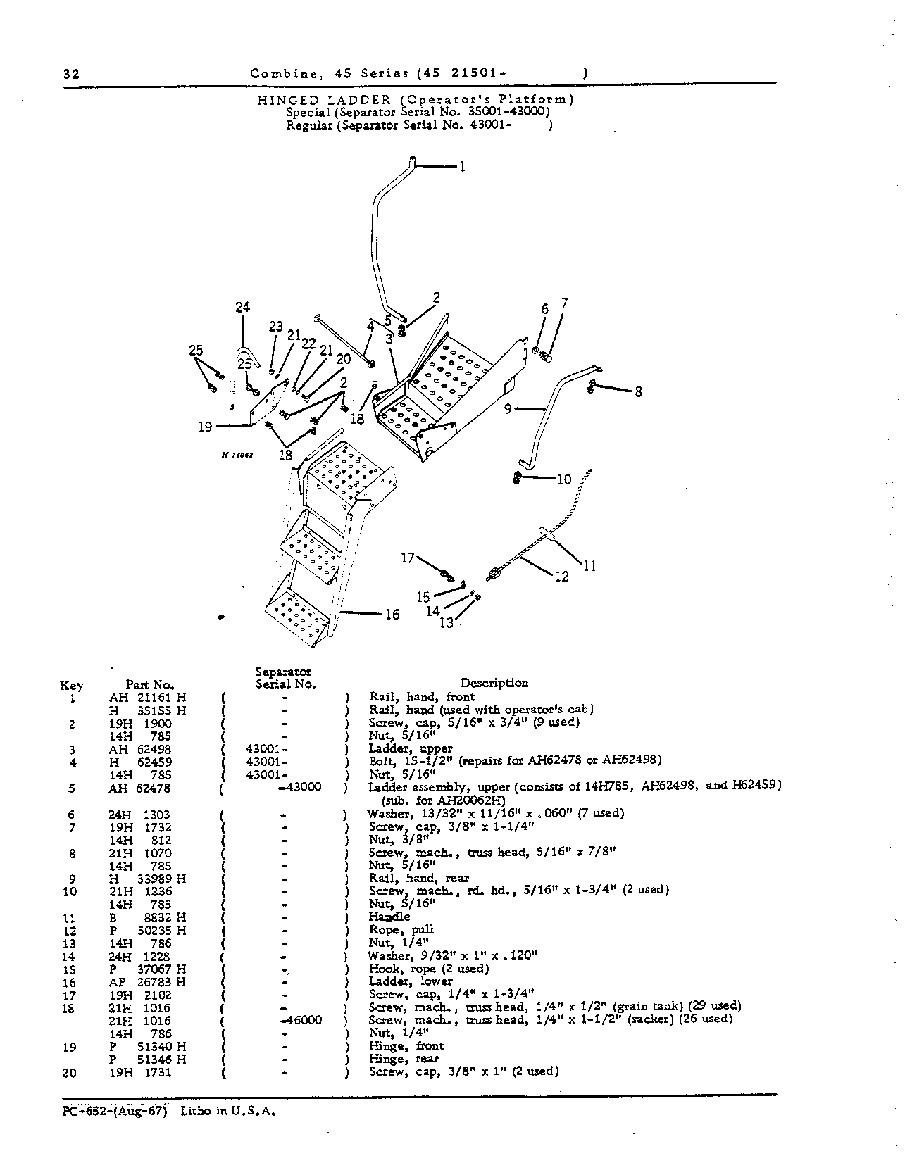 Operator's Platform Ladder and Controls (Continued)