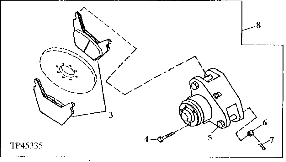 PARK BRAKE CALIPER ASSEMBLY AND PADS ( - 872328)