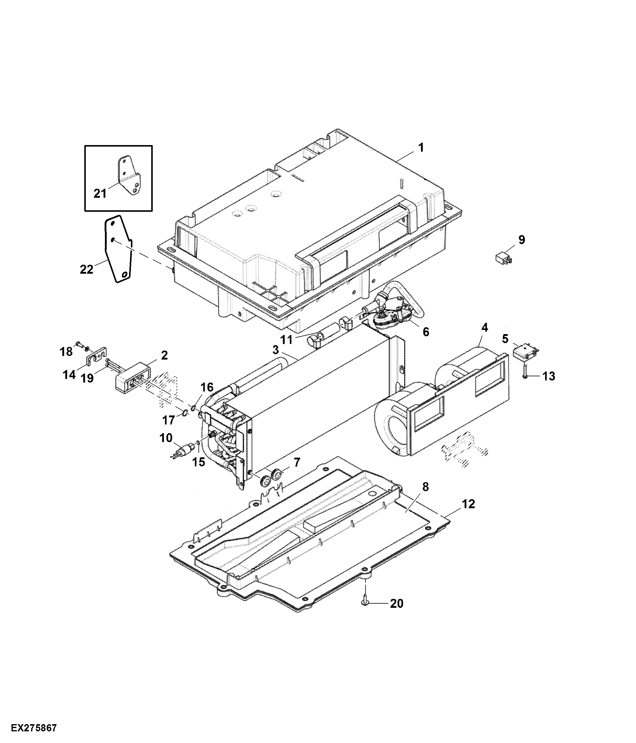 Air Conditioning, Heater and Blower Assembly (410001 - )