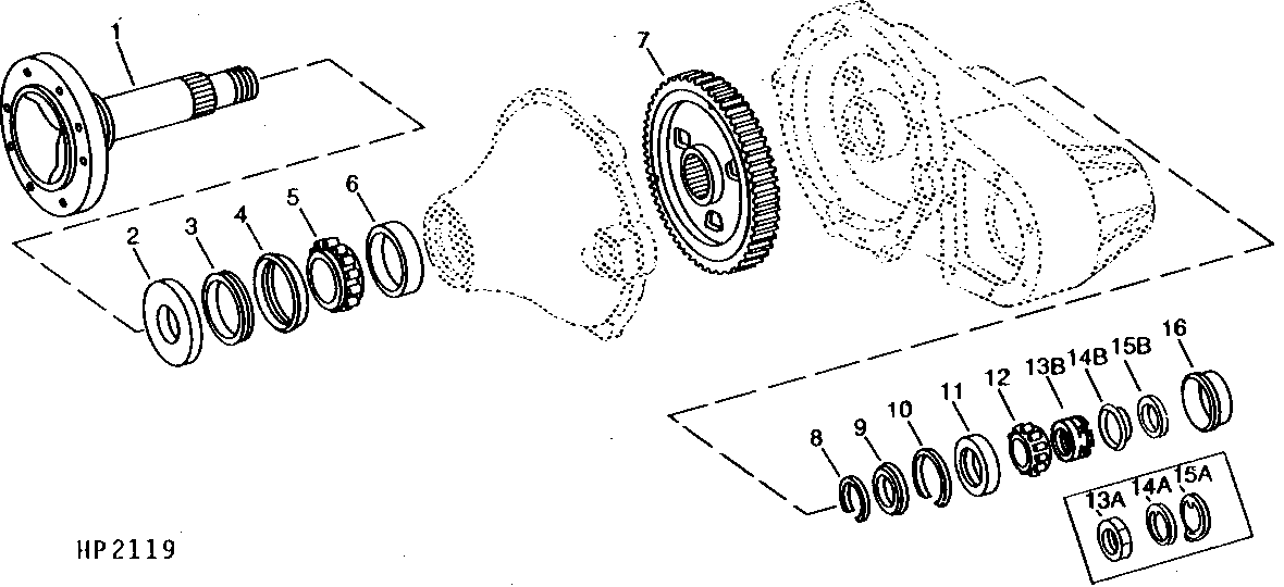 FINAL DRIVE AXLE, GEAR, AND BEARINGS (SIDEHILL)