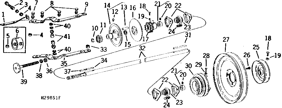 SECONDARY COUNTERSHAFT AND CLEANING FAN DRIVE ADJUSTMENT