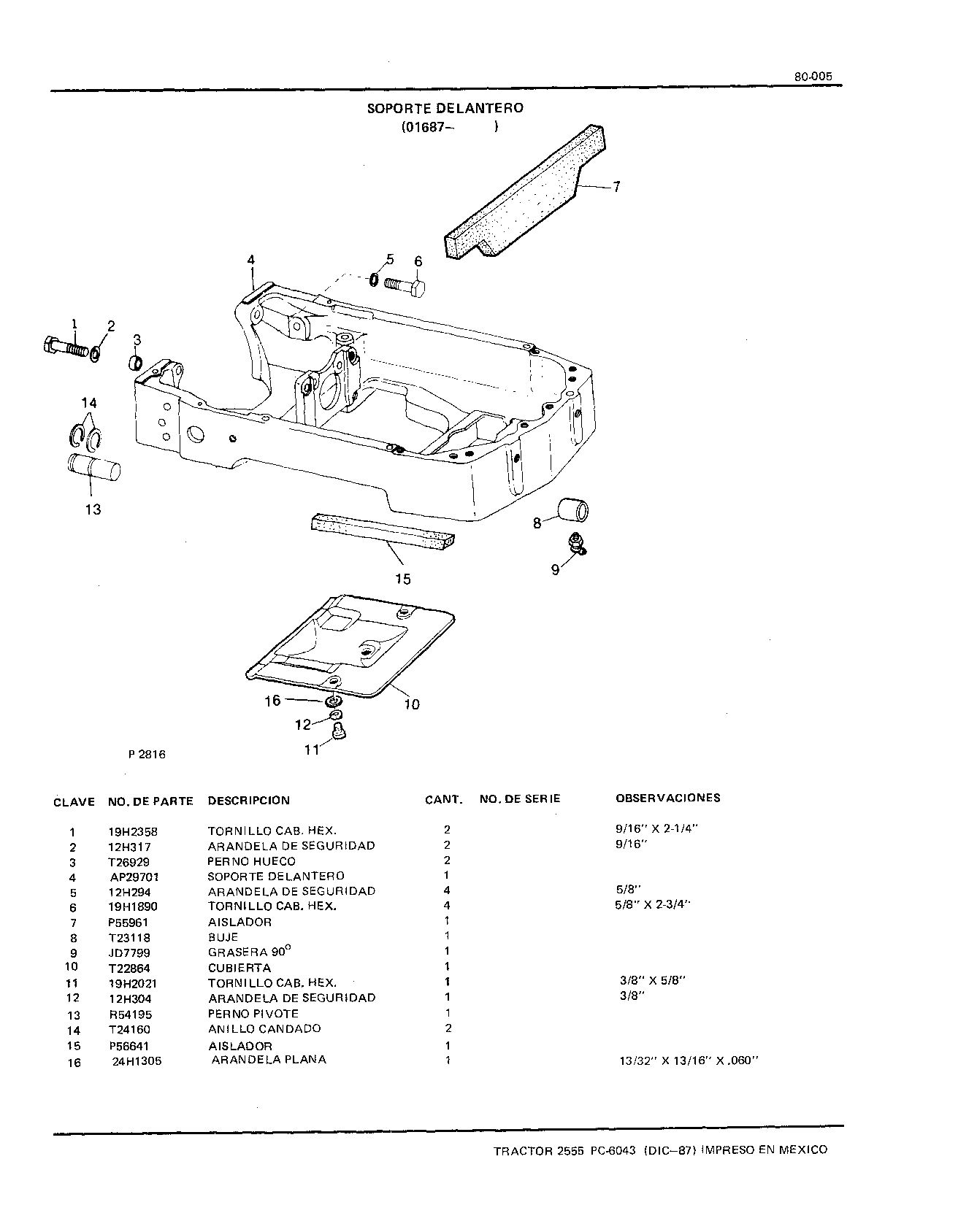 Soporte Delantero (Continued)