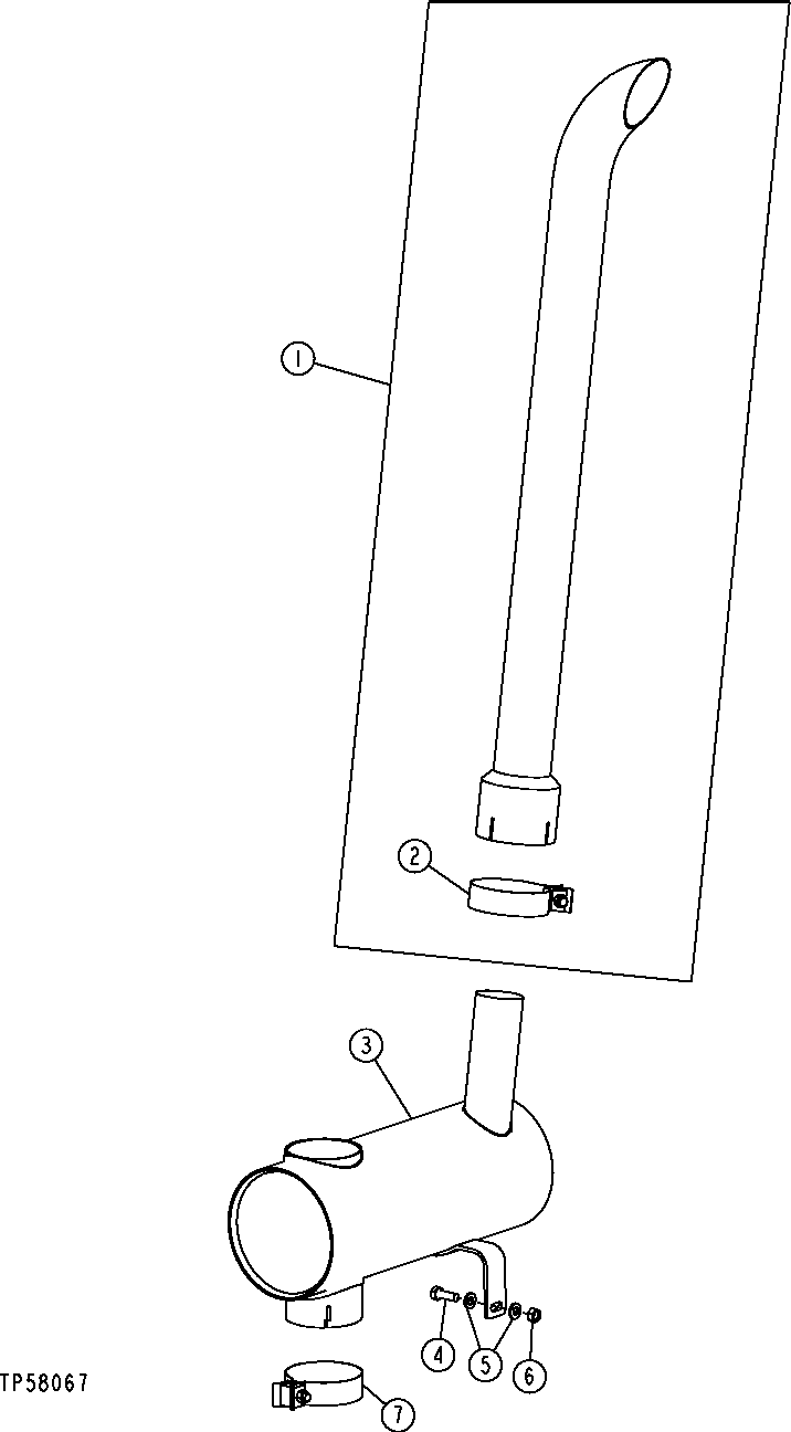 Exhaust Extension and Muffler (Engine TT094)