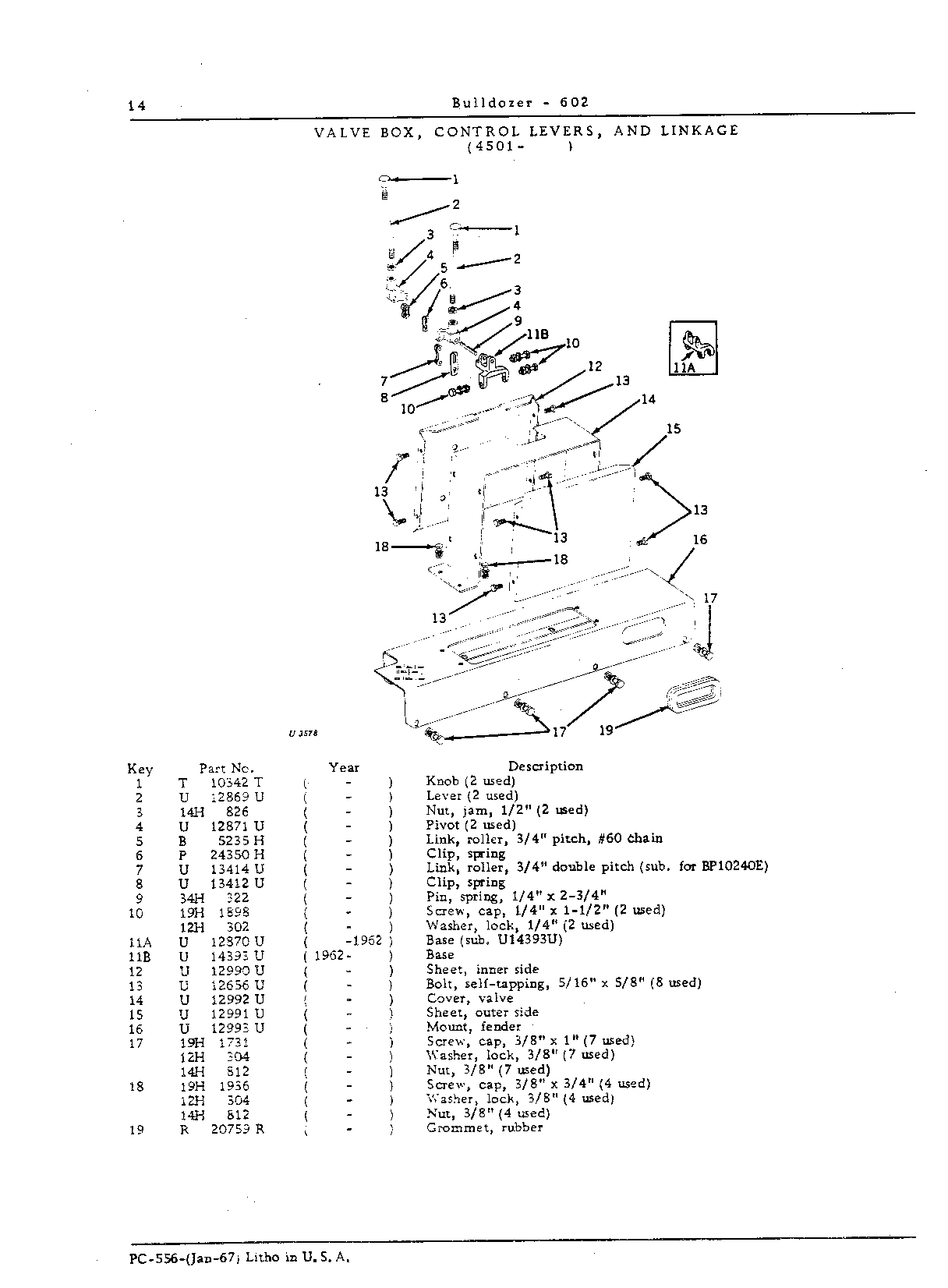 Valve Box, Control Levers, and Linkage (4501- )