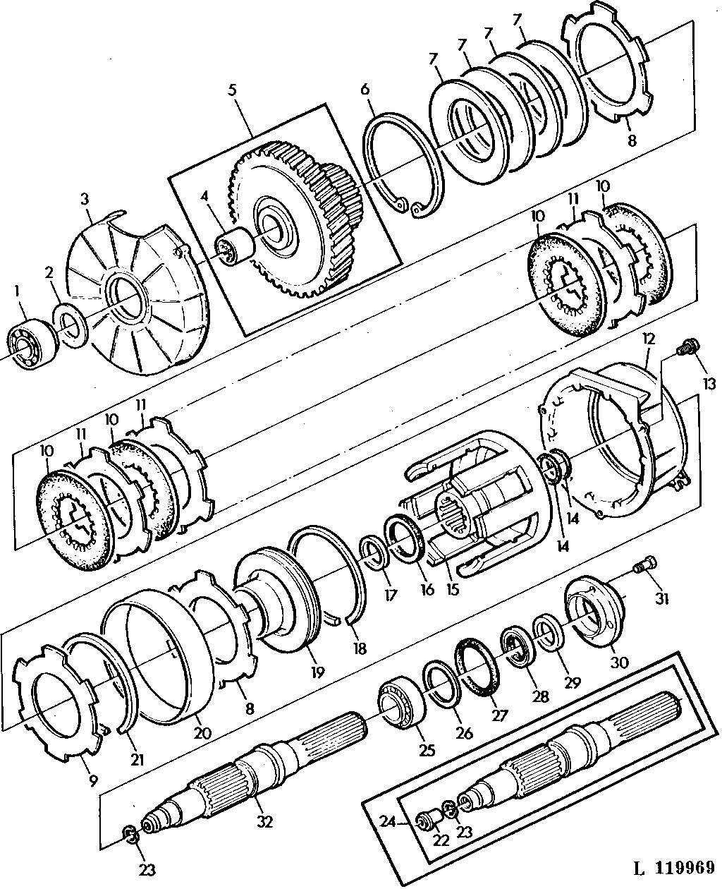 FRONT WHEEL DRIVE MULTI-DISK CLUTCH (HIGH CLEARANCE)