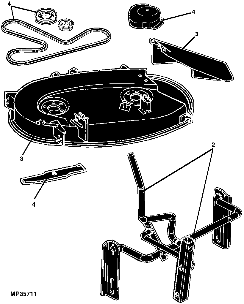 85 MOWER DECK AND LIFT LINKAGE