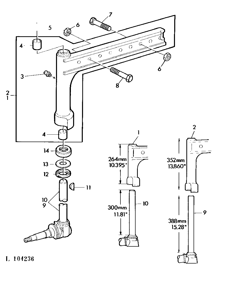 FRONT AXLE KNEE/SPINDLE KNUCKLE FOR STRAIGHT FRONT AXLE