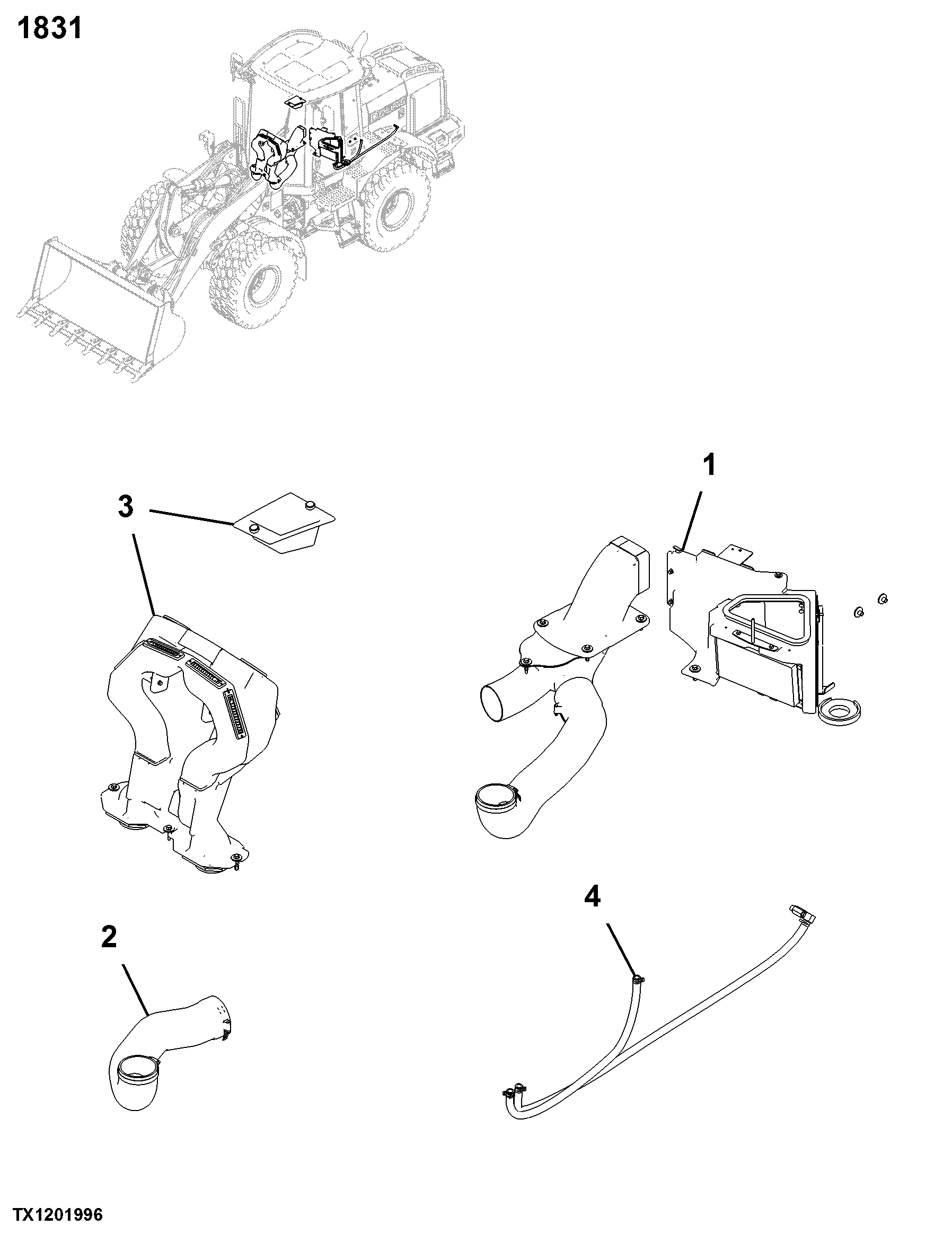 1831 Heater, Hoses and Controls