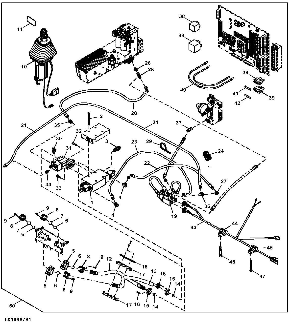 Solenoid Valves and Front Auxiliary Pilot Hoses