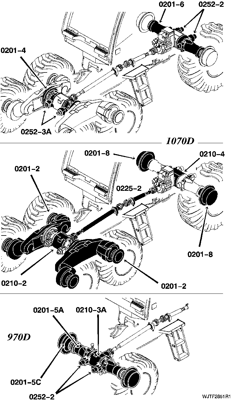 2 Axles, Differentials and Suspension Systems 970D/1070D T3
