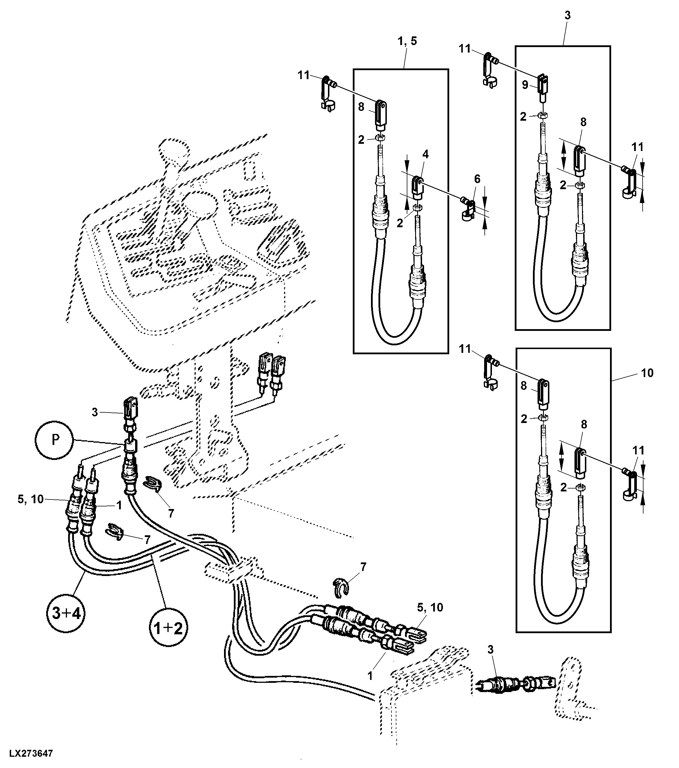GEAR SHIFT BOWDEN CABLES AND PARKING LOCK (POWRREVERSER)