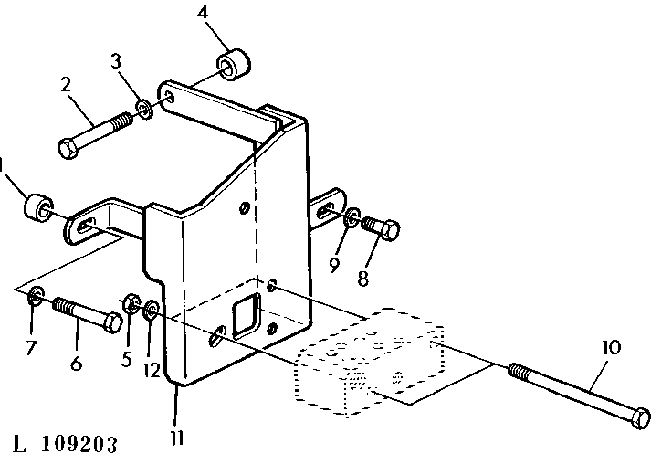 BRACKET FOR SELECTIVE CONTROL VALVES (SPOOL TYPE) WITH SG2 CAB
