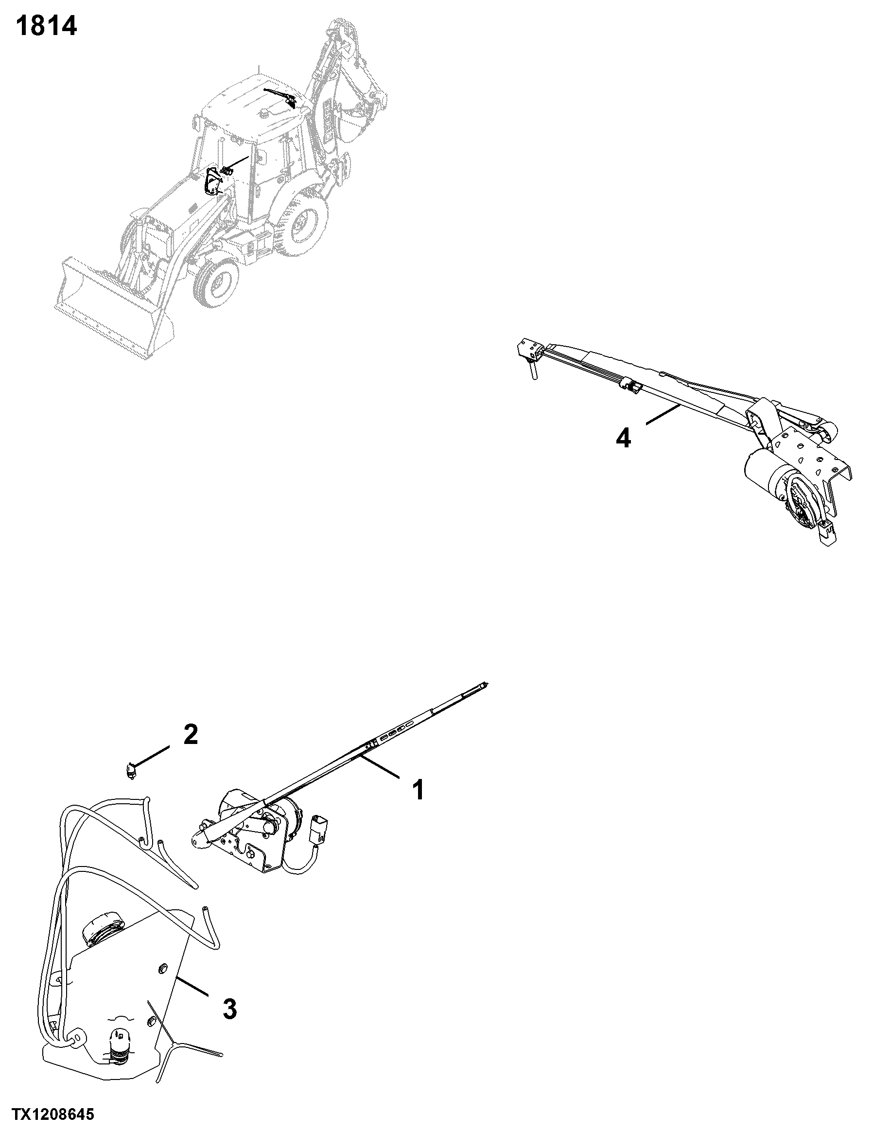 1814 Windshield and Wipers