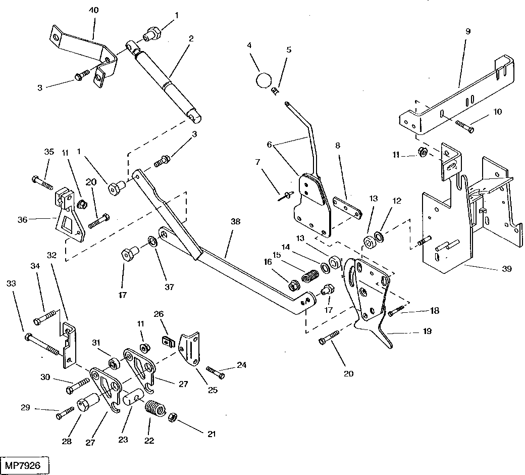 Hydrostatic Control Levers And Linkage (100986 - )