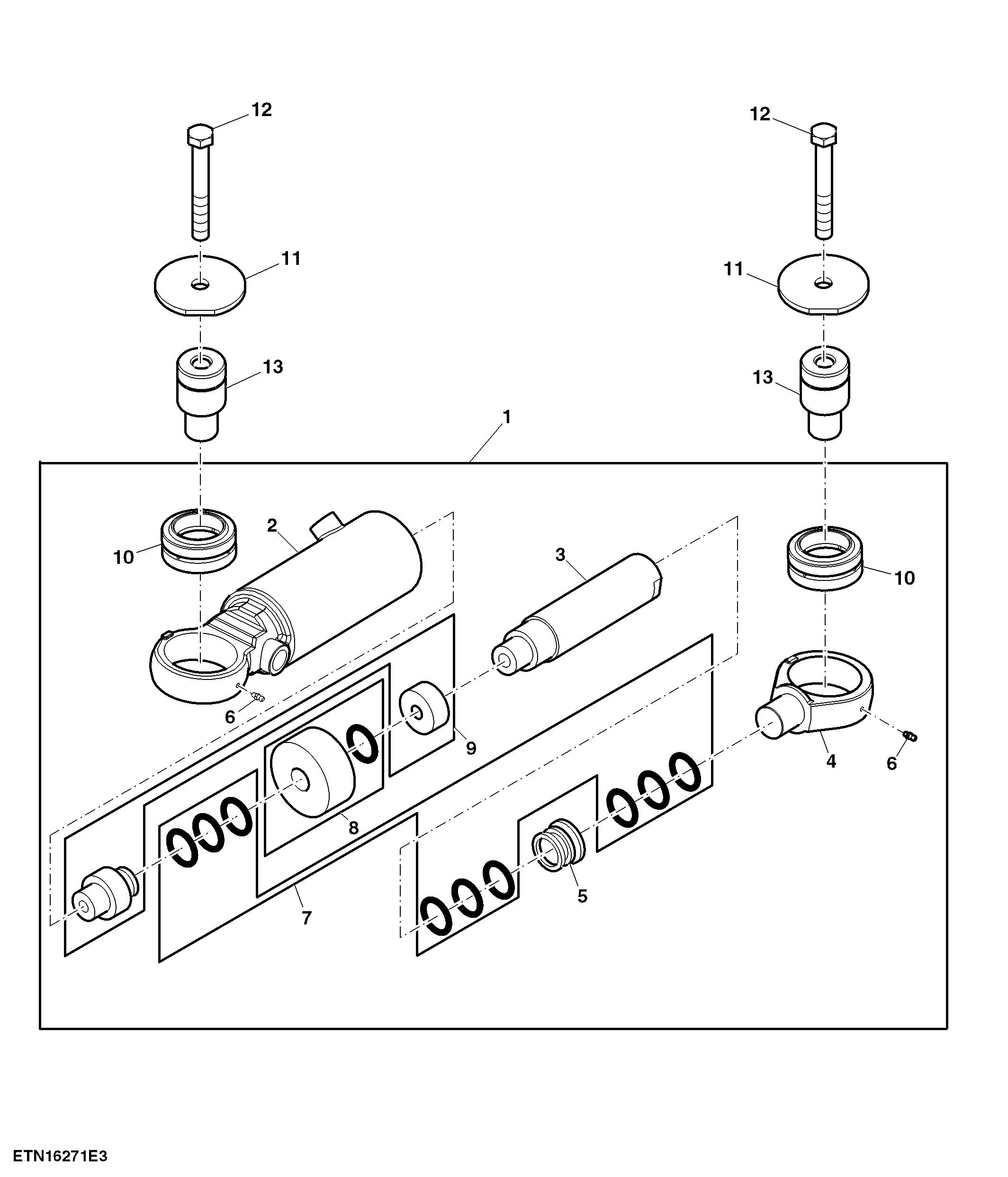 Suspension Cylinder Assembly, Front Axle, ILS™
