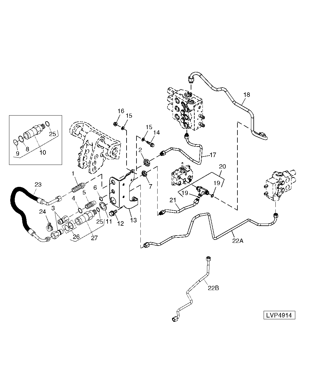 POWER BEYOND QUICK COUPLER KIT (WITH MID AND REAR SCV)
