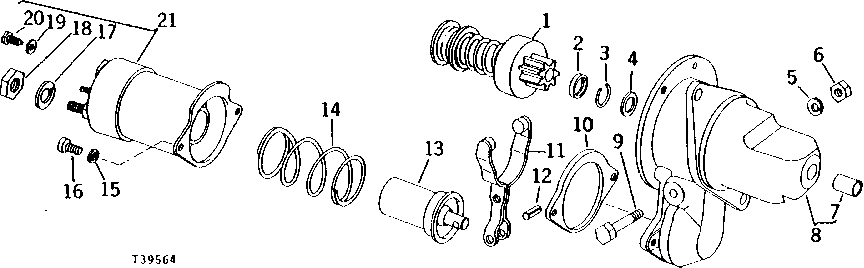 STARTING MOTOR DRIVE MOTOR AND SWITCH ASSEMBLY