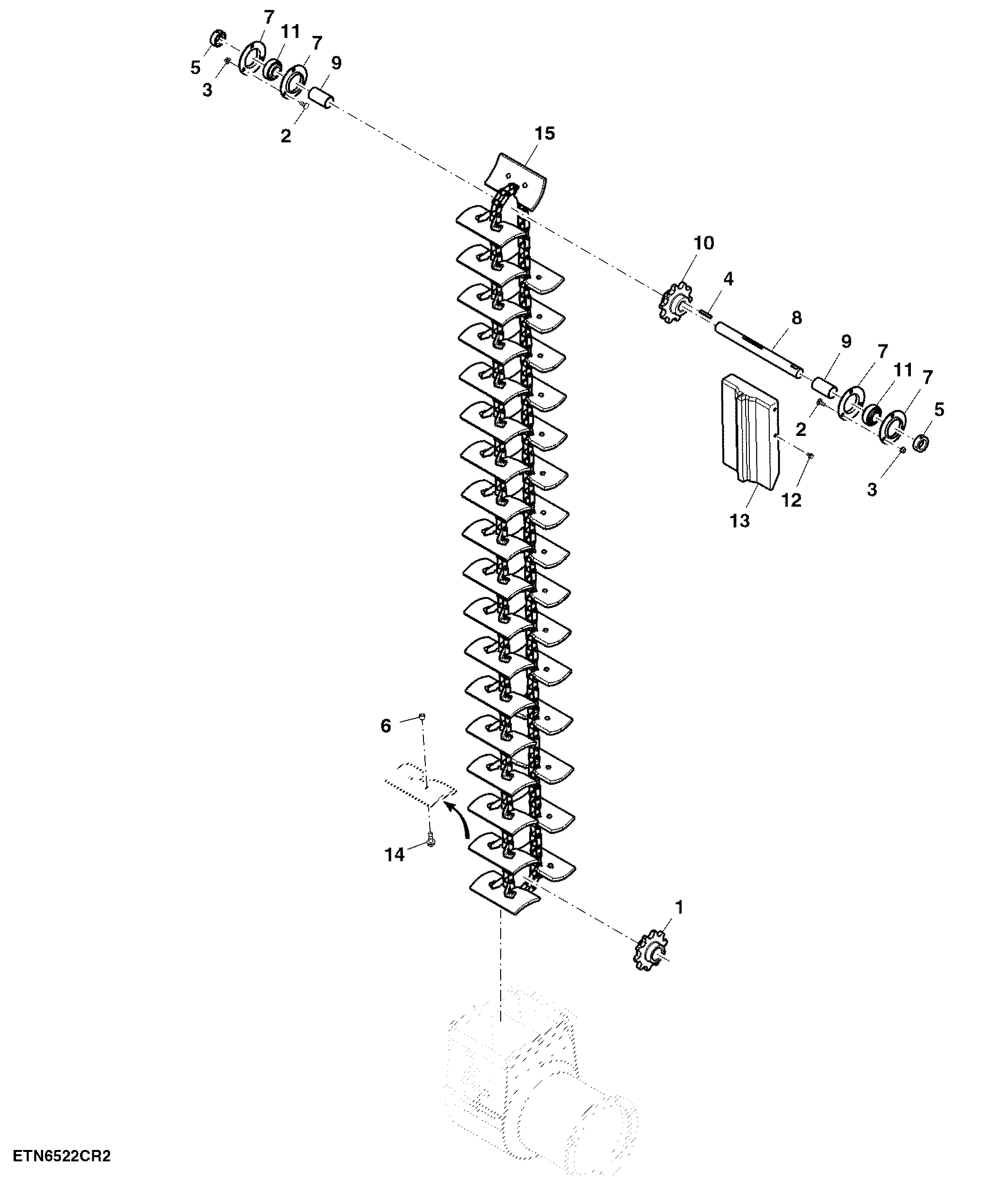 Clean Grain Elevator Link Chain, High Capacity