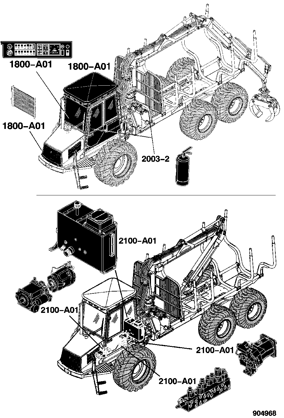 1010D Forwarder (S.N. 004001- ), Tier 3, Engine 4045HTJ85