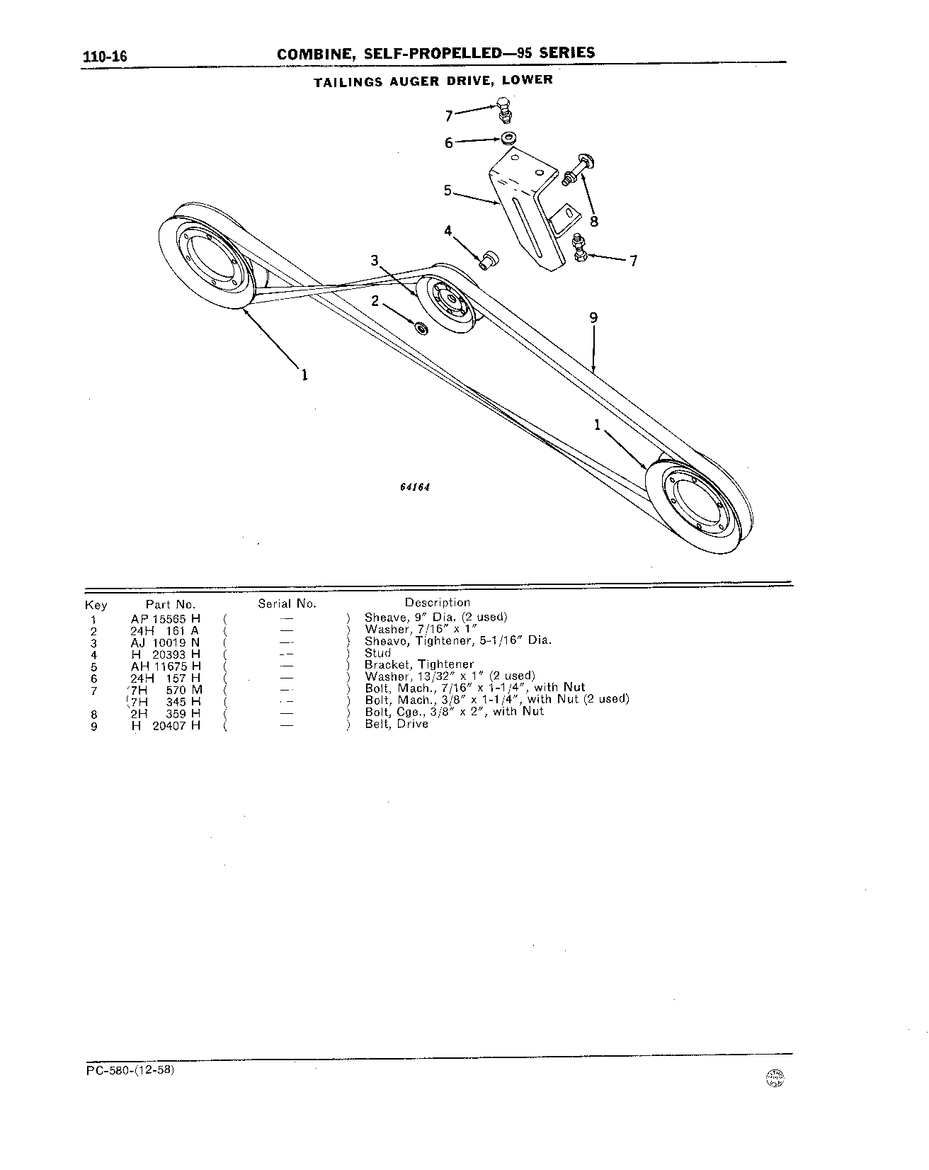 Drive Belts, Chains, and Tighteners (Continued)