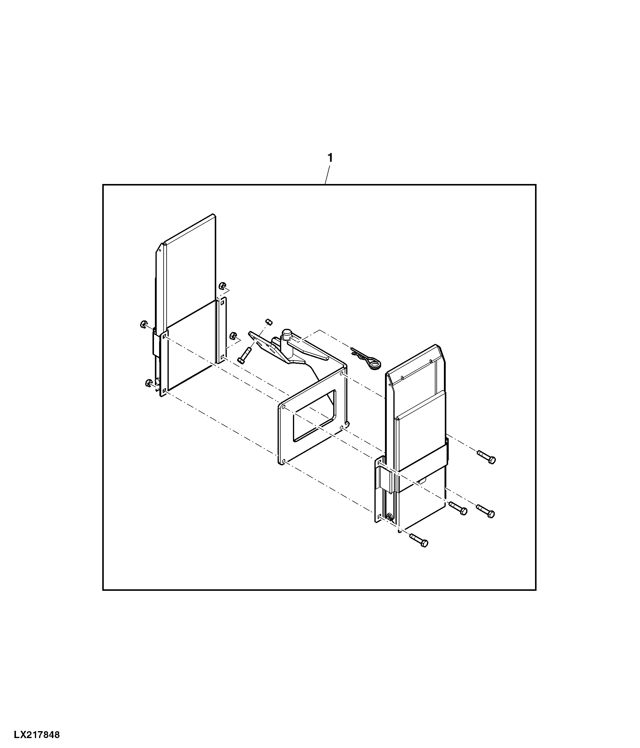 Attachment, Two Chock Blocks, LH, W/O Front Fender