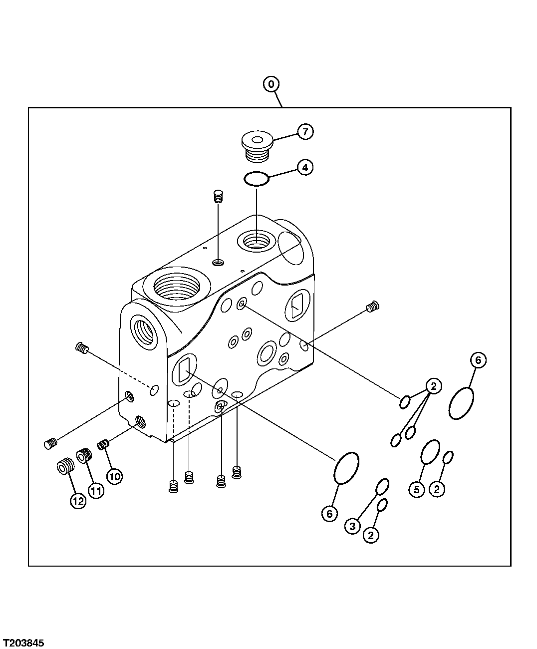 MAIN CONTROL VALVE COMPONENTS - MAIN RELIEF VALVE SECTION