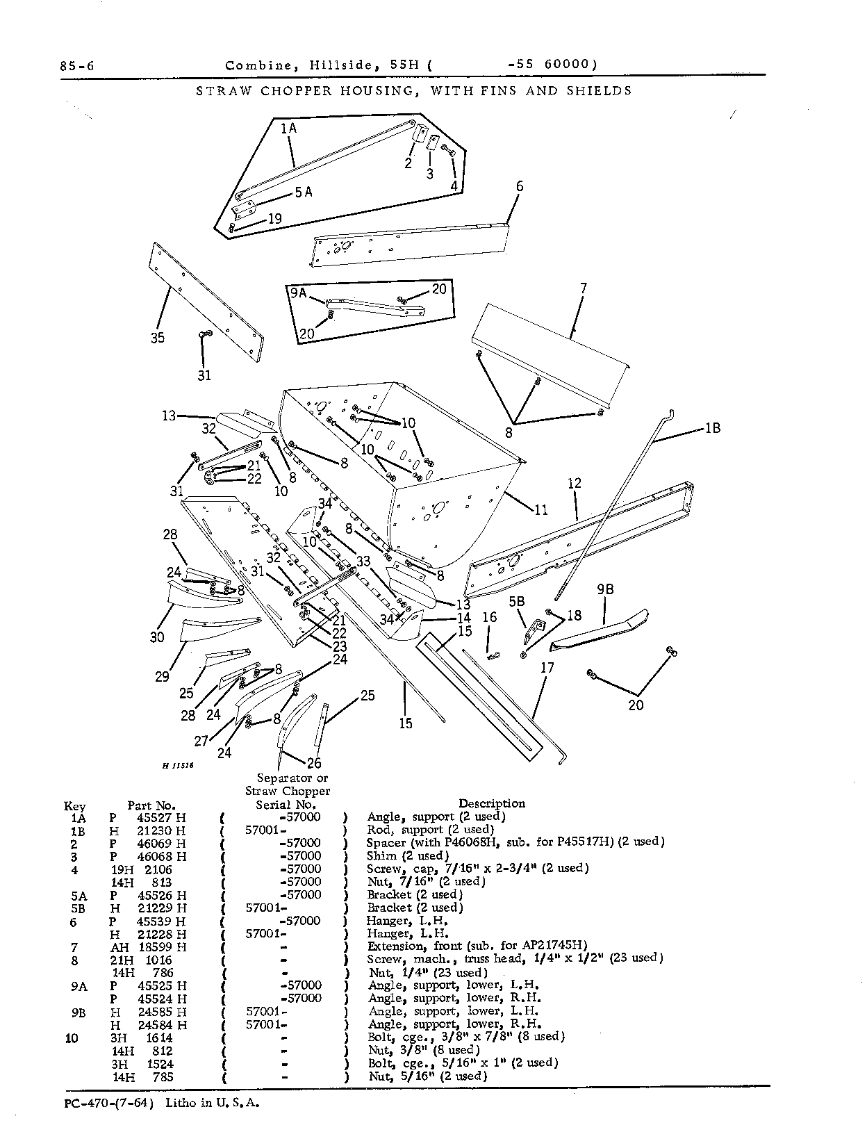 Housings for: Straw chopper